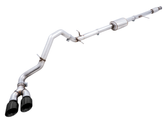 AWE 0FG Catback Dual Side Exit Exhaust for 4th Gen Silverado/Sierra 1500 5.3L (Flat Bumper) - Diamond Black Tips - Primary